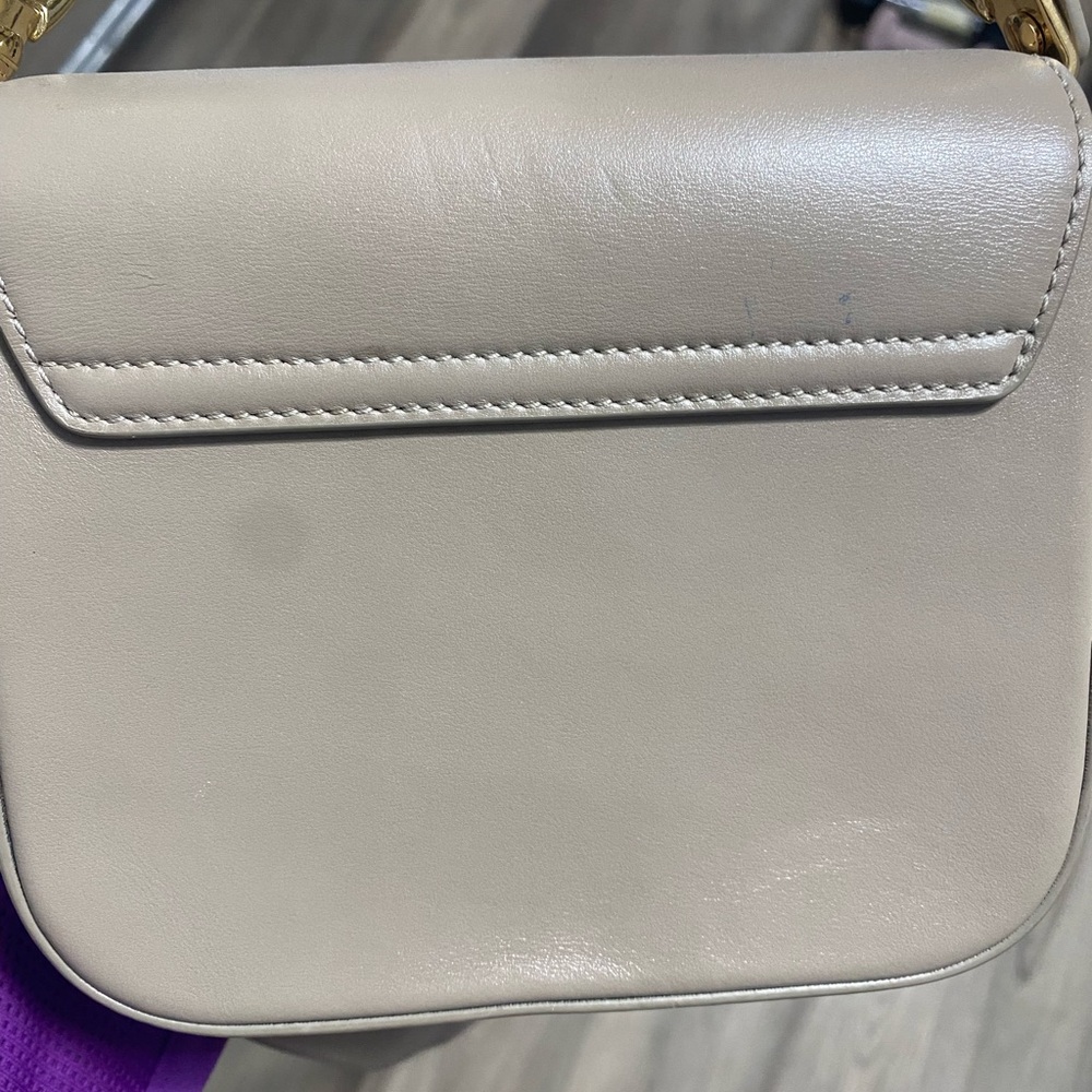 Small Leather C Bag in Taupe - Picture 4 of 7